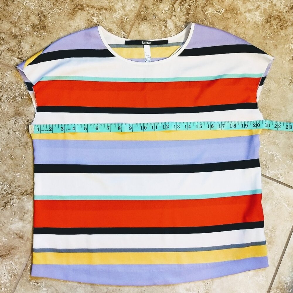 Women's Kensie Striped Blouse - Size Small - Picture 6 of 7